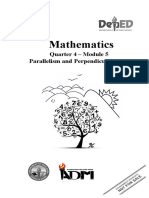 Mathematics: Quarter 4 - Module 5 Parallelism and Perpendicularity