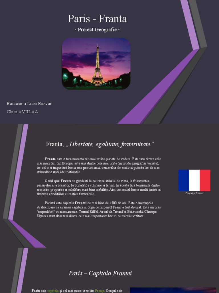 Paris - Franta - Proiect Geografie | PDF