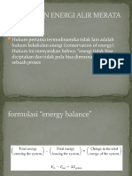 Persamaan Energi Aliran Rata