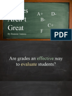 Grades Aren't Great: A+ D-B - C+ F