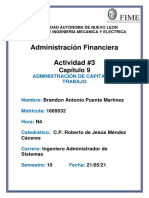 Actividad #3 Administración Financiera