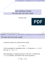 Linear Statistical Models The Less Than Full Rank Model: Yao-Ban Chan