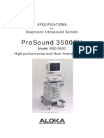Prosound 3500Sv: Specifications Diagnostic Ultrasound System