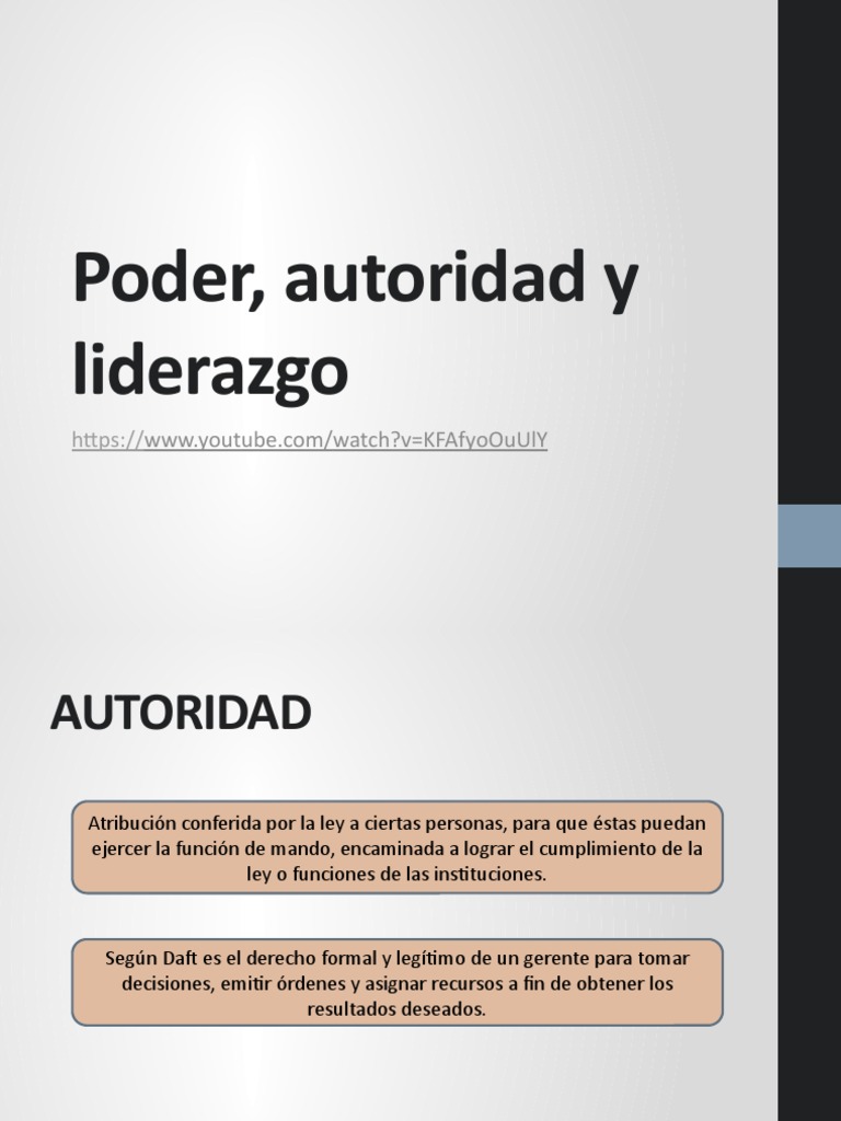 Tipos de Poder y Autoridad en Liderazgo | PDF | La naturaleza humana ...