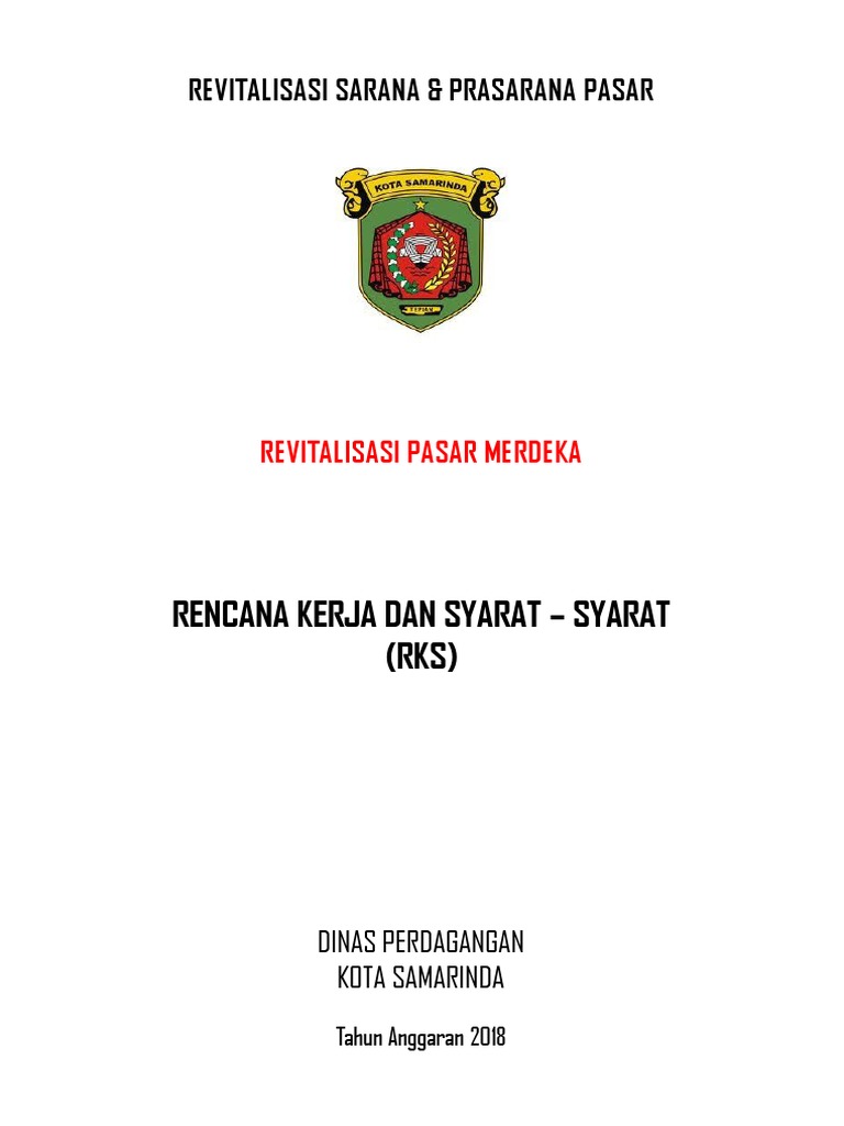 Cover RKS Pasar Merdeka | PDF