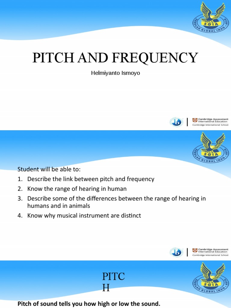 Pitch and Frequency PDF Sound Frequency