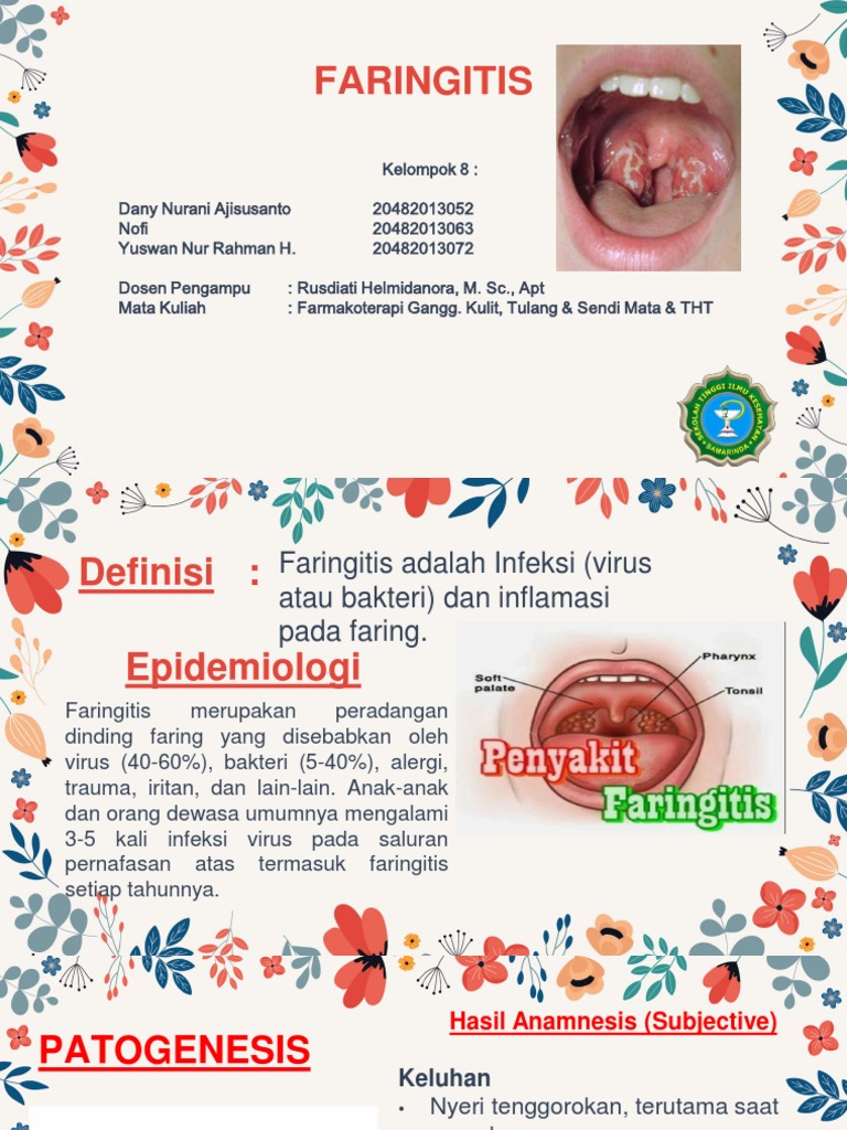 Faringitis Kel. 8 AJ | PDF | Kesehatan Holistik | Sains & Matematika