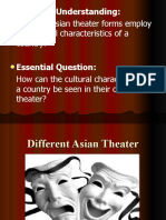 Different Asian Theater Forms Employ The Cultural Characteristics of A Country