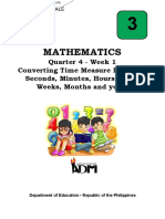 Math3 q4 Mod1 Converting Time Measure Involving SecondsMinutesHoursDaysWeeksMonths and Years V4