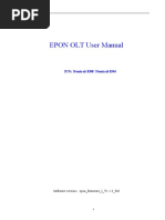 Epon Olt Neutral Command User Manual