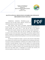 MattiNHS Guidance Program Accomplishment Report