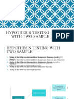 8 Hypothesis Testing With Two Samples