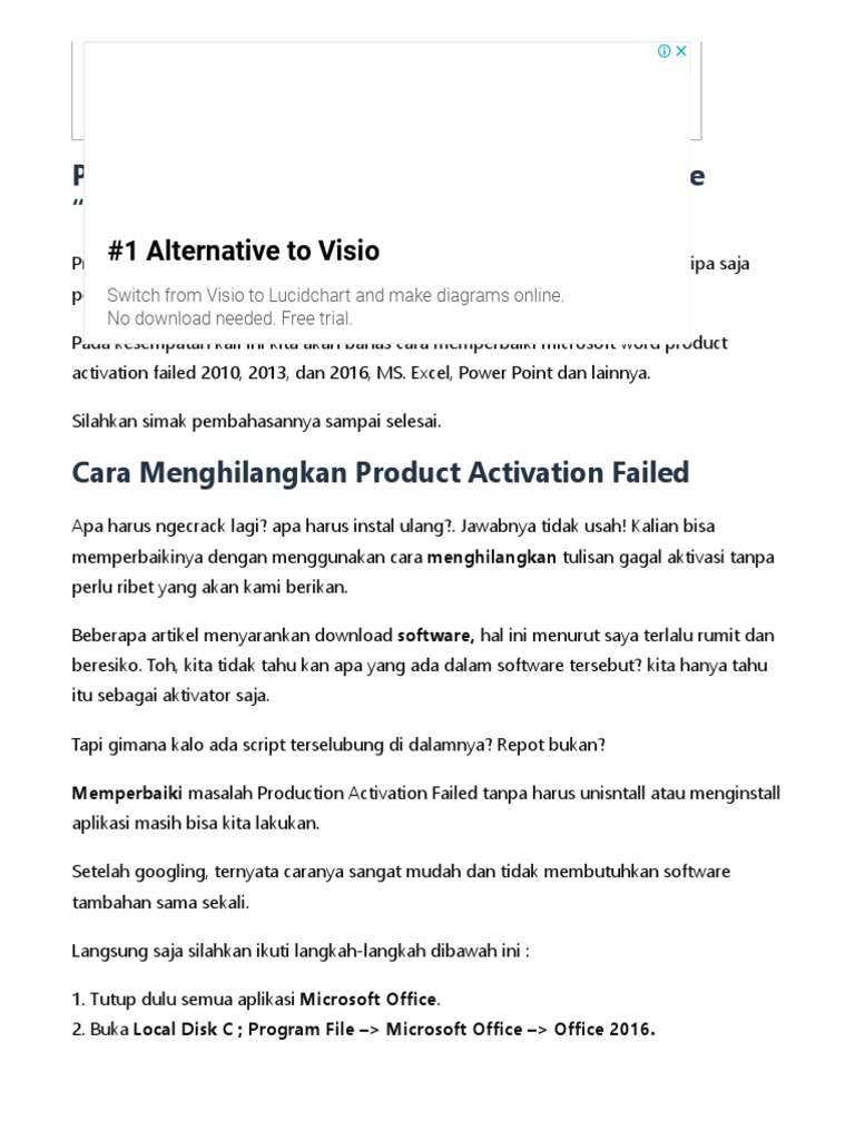 Excel product activation failed pdf