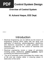 Lesson #M1 - 2 Overview of Control System