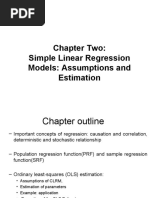 Chapter Two: Simple Linear Regression Models: Assumptions and Estimation