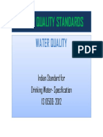 Indian Standard For Drinking Water As Per Bis Specifications Is 10500 - 2012 - A Presentation by Arghyam