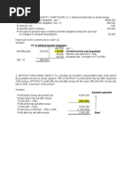 Solution:: PV of Defined Benefit Obligation 120,000 Current Service Cost (Squeeze)