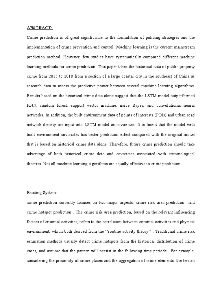 Crime Prediction with Machine Learning | PDF | Machine Learning ...
