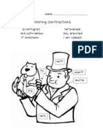 Groundhog Coloring Contractions PDF