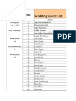 Wedding Guest List: Tracker