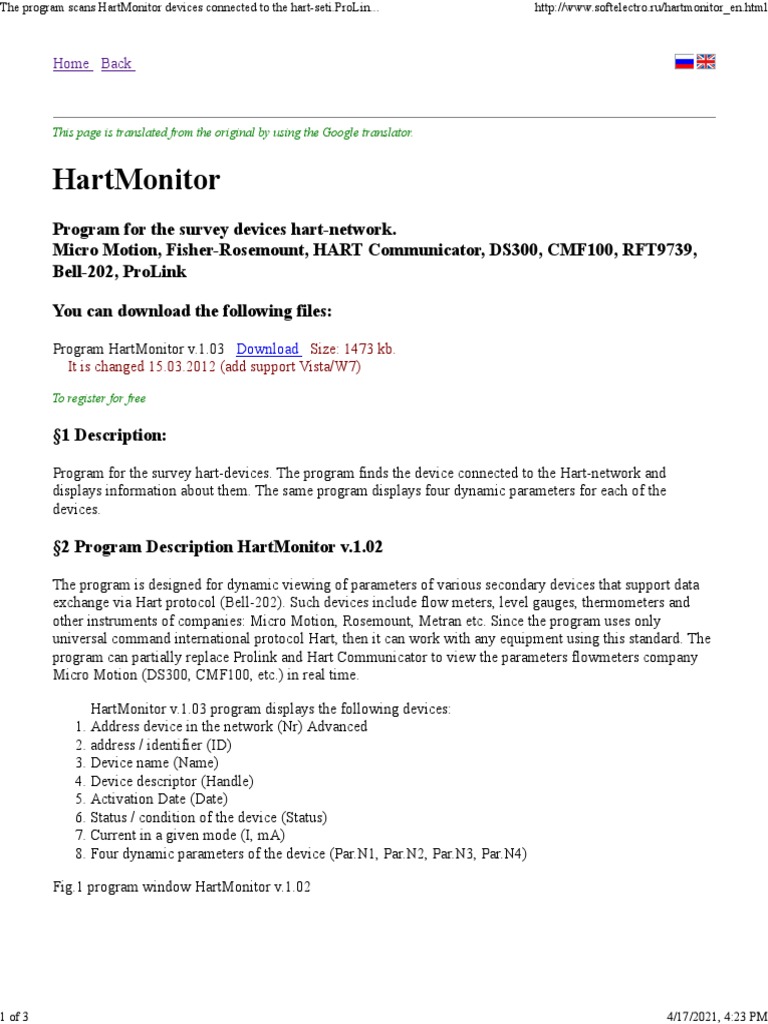 The Program Scans HartMonitor Devices Connected To The Hart-Seti ...