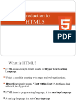 Intro To HTML