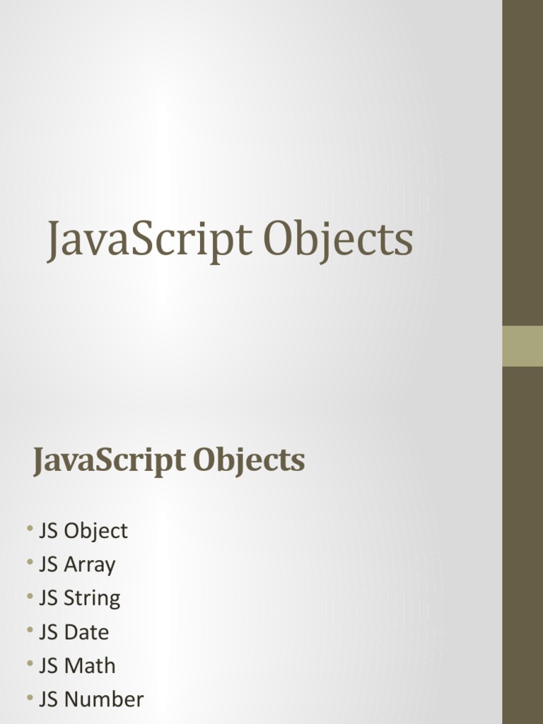 Intro To JavaScript Ojects | PDF | Java Script | Regular Expression