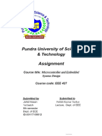 Assingnment On Microcontroller & Embedded System