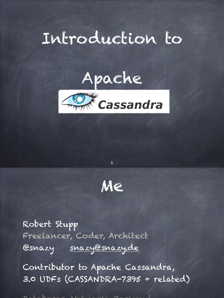 Cassandra Introduction PDF Relational Database Software Design