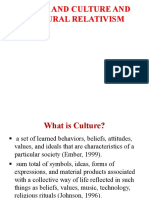 Ethics and Culture and Cultural Relativism