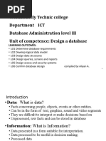 Design Database Main Module Simplified Tvet