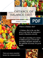 Importance of Balance Diet