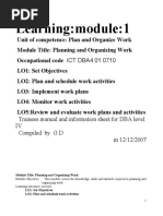 Learning:module:1: Trainees Manual and Information Sheet For DBA Level IV Compiled by G.D in 12/12/2007