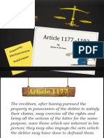 Article 1177 - 1192: Pre Par Ed by