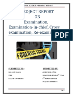 Project Report ON Examination, Examination-In-Chief, Cross Examination, Re-Examination