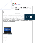 HP HP ProBook 6560b Características