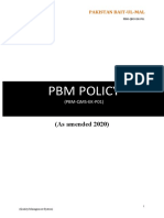 PBM Policy: (As Amended 2020)