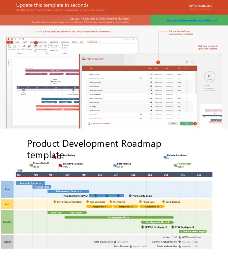 Product Development Roadmap Template - Ws | PDF | Software Release Life ...
