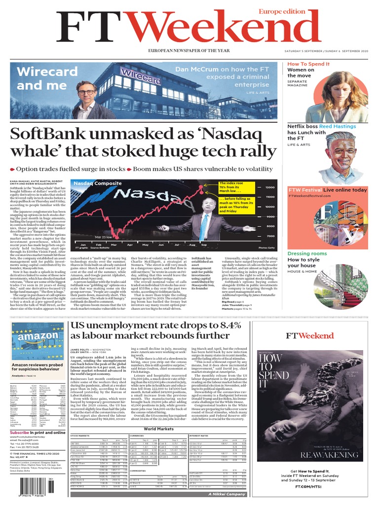 FT EuropeSeptember52020 PDF Soft Bank Group Option Finance 