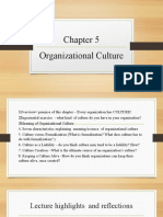 Chapter 5 Organizational Culture Lecture Highlight