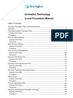 Information Technology Policy and Procedure Manual