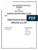 Labour Law Project, Bcom LLB, Sem - 9, Roll No 149, Sec - C