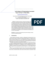 Comparing The Impact of Programming Assessment Type: In-Class Vs Take-Home