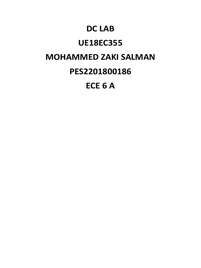 DC Lab Pes186 | PDF | Information And Communications Technology ...