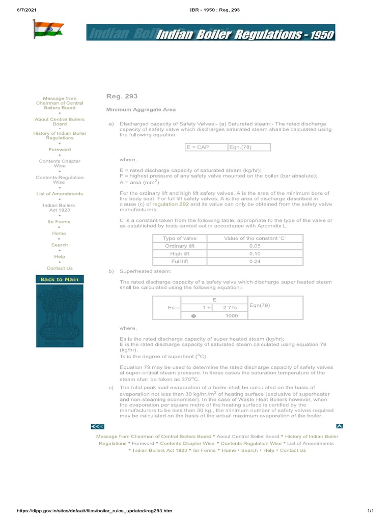 Ibr - 1950 - Reg293 Safety Valve | PDF