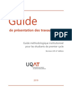 Guide de présentation de travaux écrits 