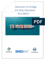 Courses Syllabus - An Introduction To Energy Efficient Ship Operation