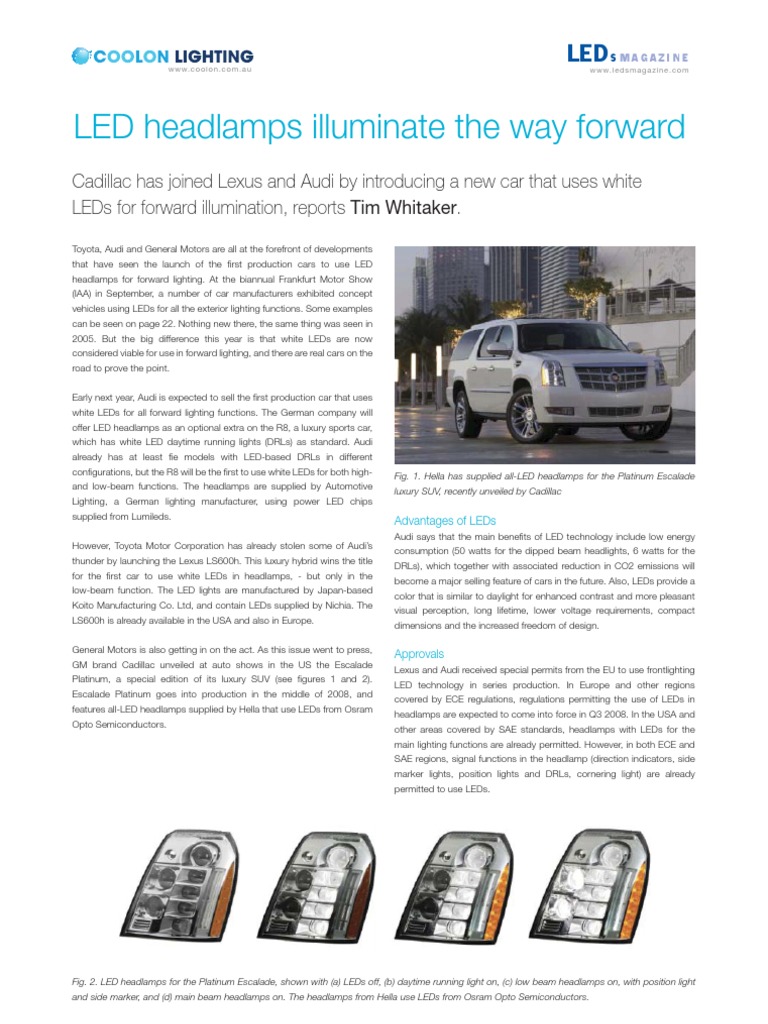 LED Headlamps Illuminate The Way Forward | PDF | Headlamp | Light ...