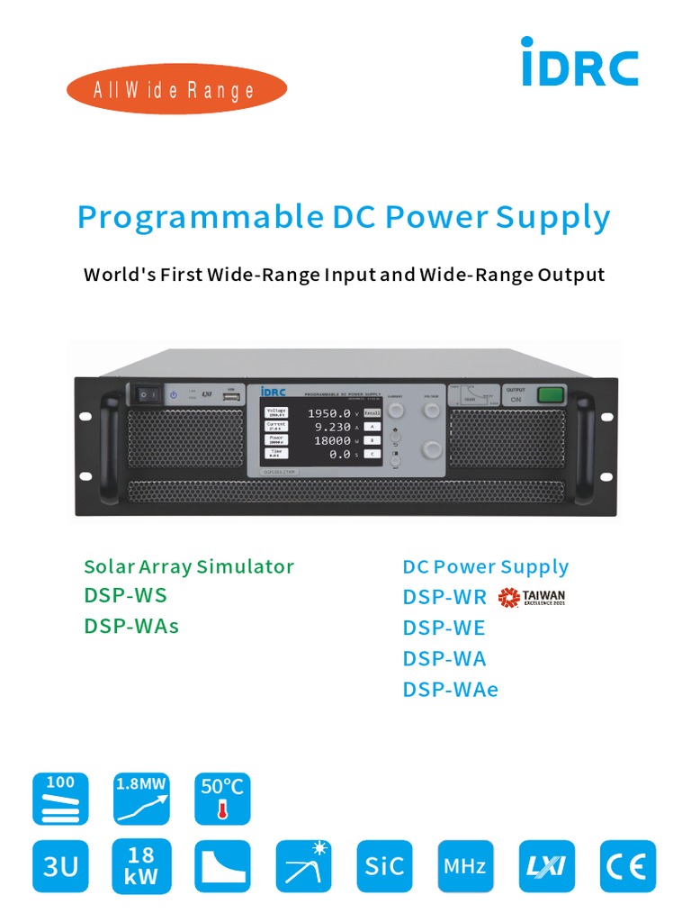 Programmable DC Power Supply All Wide Range PDF Power Supply