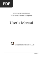 An TDM Ip 1e1 (2e1) A User Manual v1.0